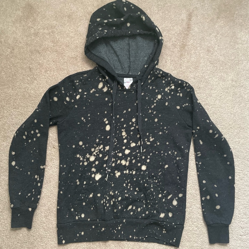 cute bleach dye hoodie